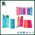 High quality 500ml glass water bottle, glass water bottle with silicone sleeve